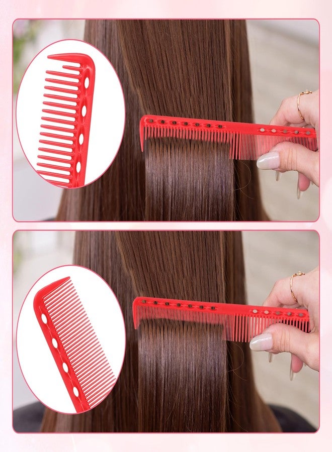 PKRFCJ 8 PCS Hair Cutting Comb, Professional Carbon Combs for Hair Stylist, Multi-Function, Suitable for Salon Men and Women Haircut (Multiple Colors) - Image 4